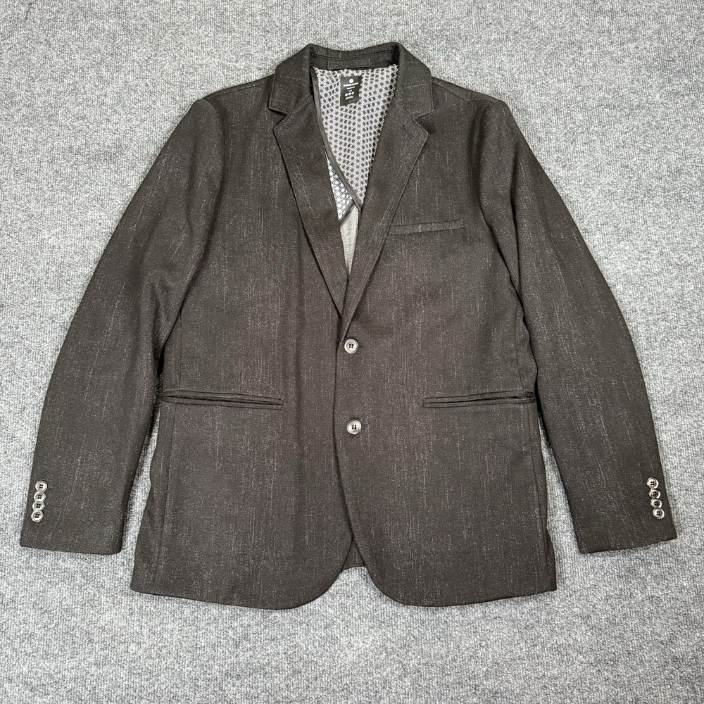 BROOKLYN BRIGADE Men's Stretch Knit Blazer Suit Jacket Modern Slim Size Large 42